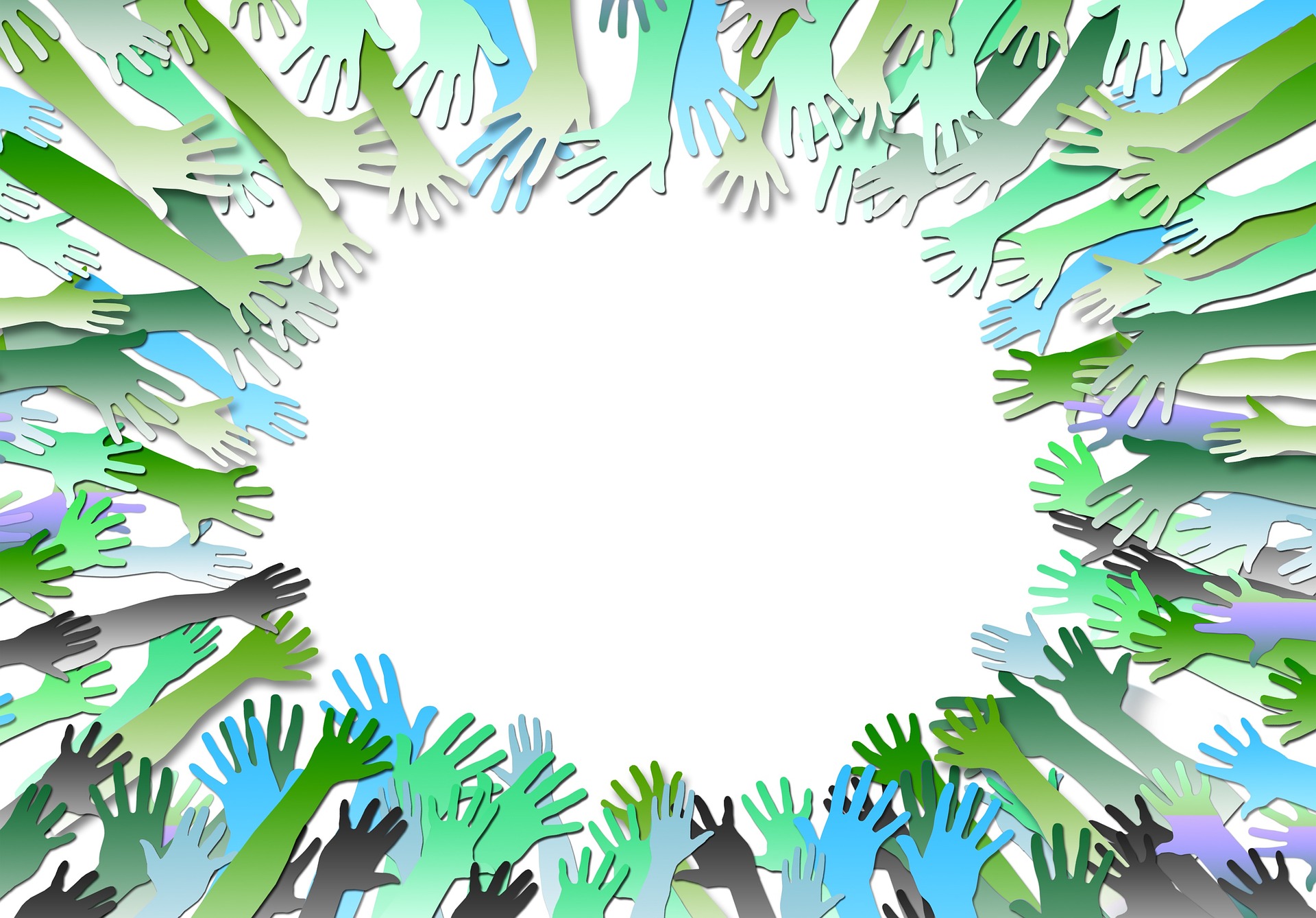 dessin de plusieurs mains